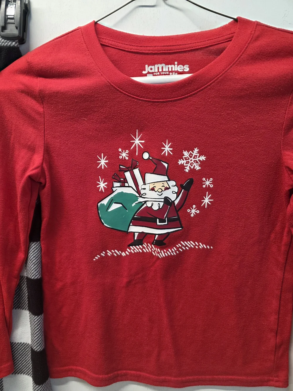 Jammies For Your Families Kids Size 7 Christmas Pajama Set Santa Buffalo Plaid